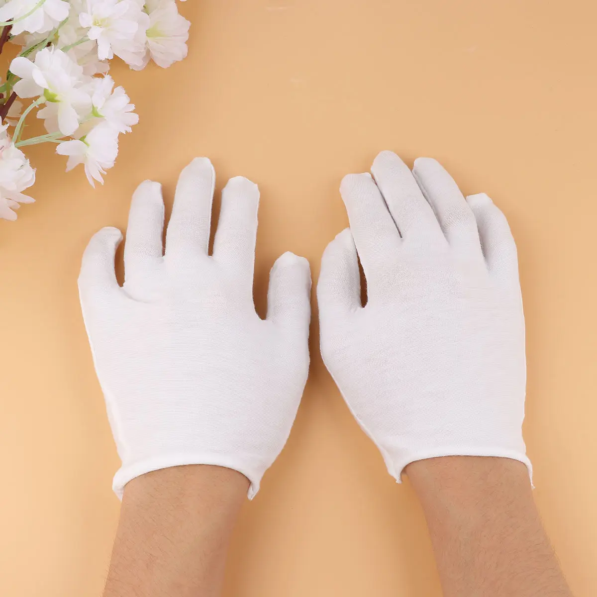 

12Pair Work Gloves Cotton Protective Lightweight Stretchy One Size Fits Most Gardening Industrial Labor Cleaning Safety Gloves