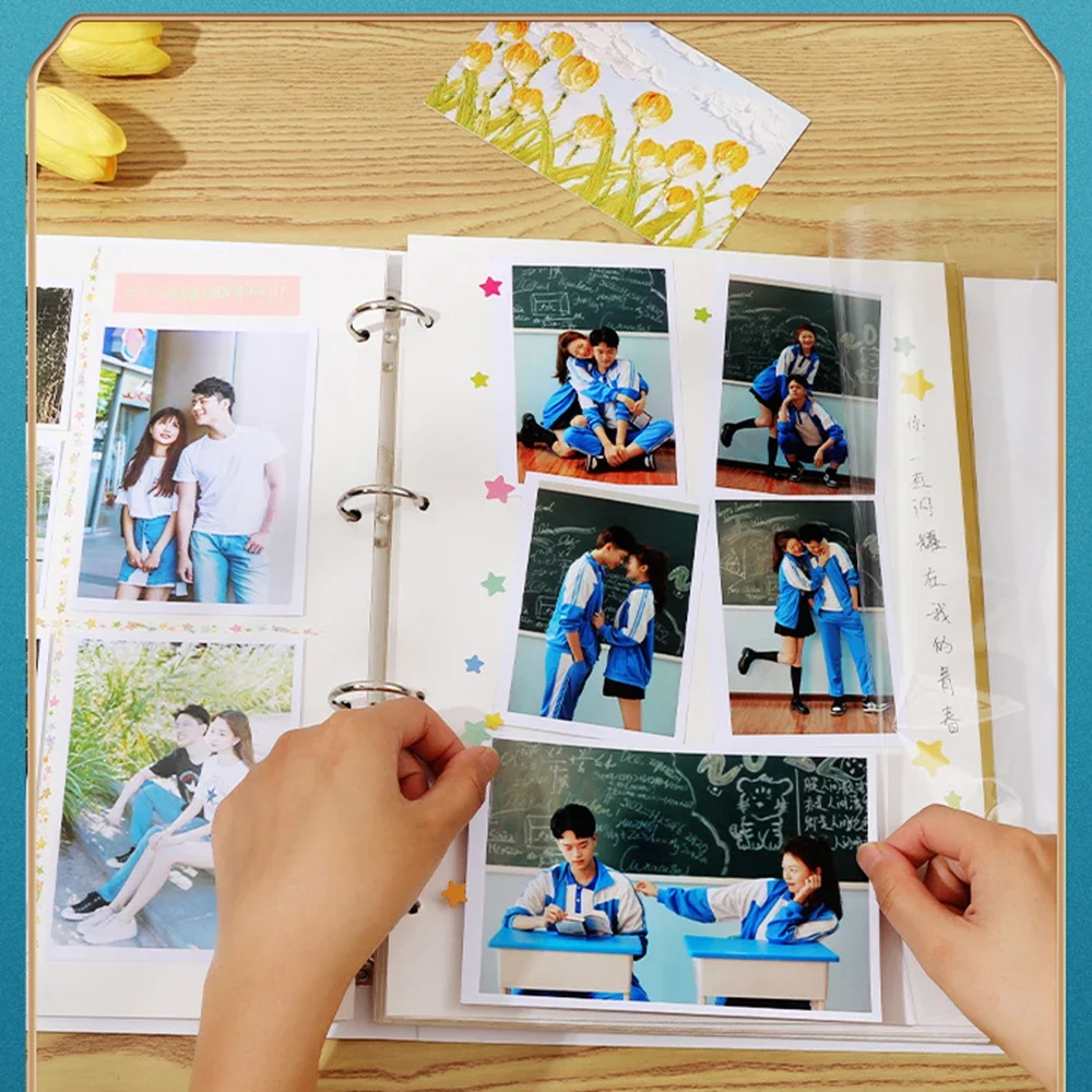 DIY Self Adhesive Photo Album Loose-leaf Large Capacity 30/40 Pages Commemorative Scrapbook Family Memory Book Pictures Storage