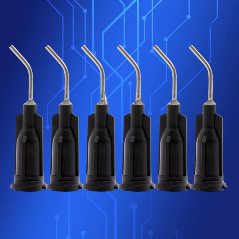 

‌ 19G 45 ° Угловая дозирующая игла 0,5 дюйма | Нержавеющая сталь с черным покрытием для эпоксидной смолы/силима, бесплатная доставка ‌