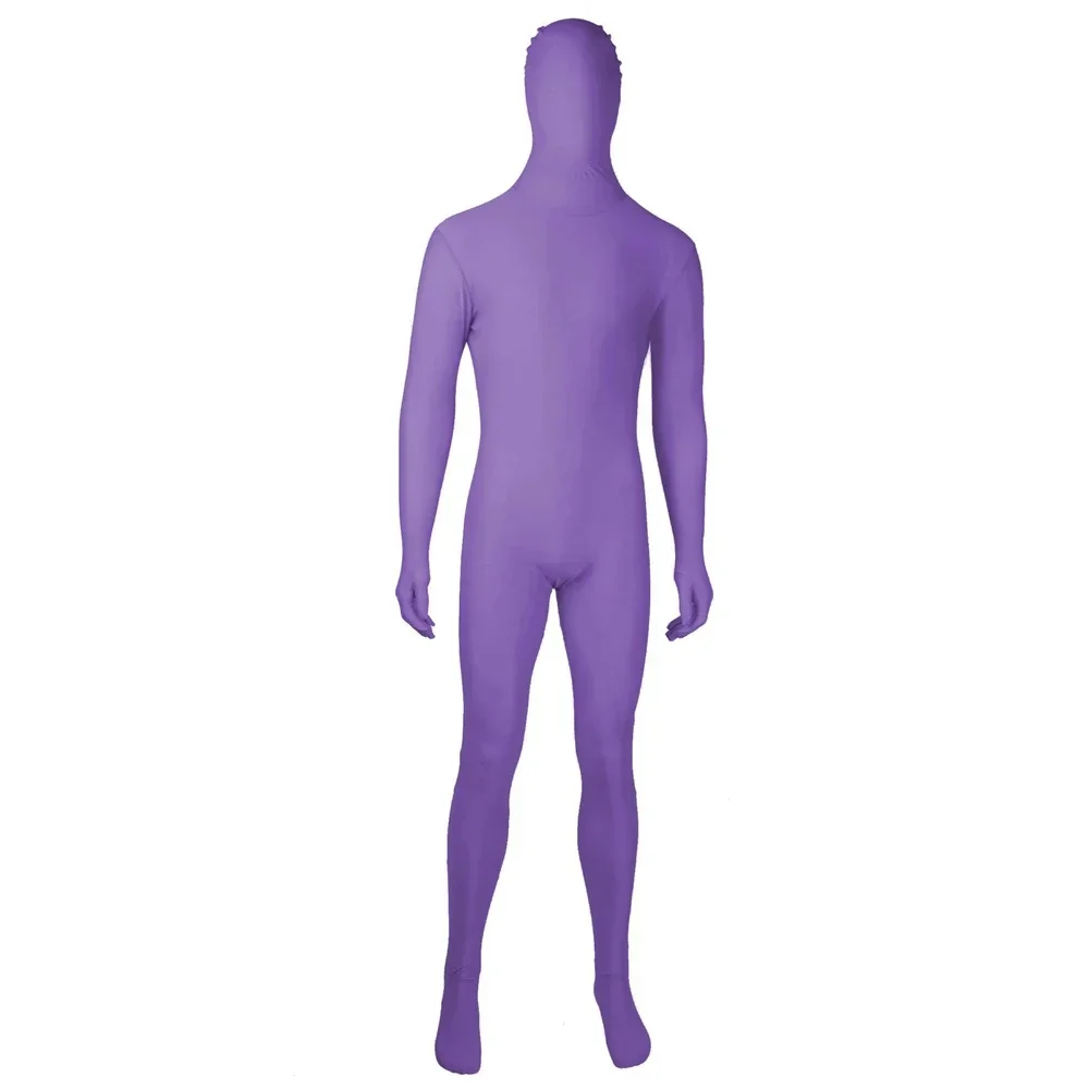 Fantasias Cosplay Zentai para homens e mulheres, terno preto de spandex, macacão de uma peça, Halloween, novidade adulta, Zentai, Catsuit, Zentai, 1 peça