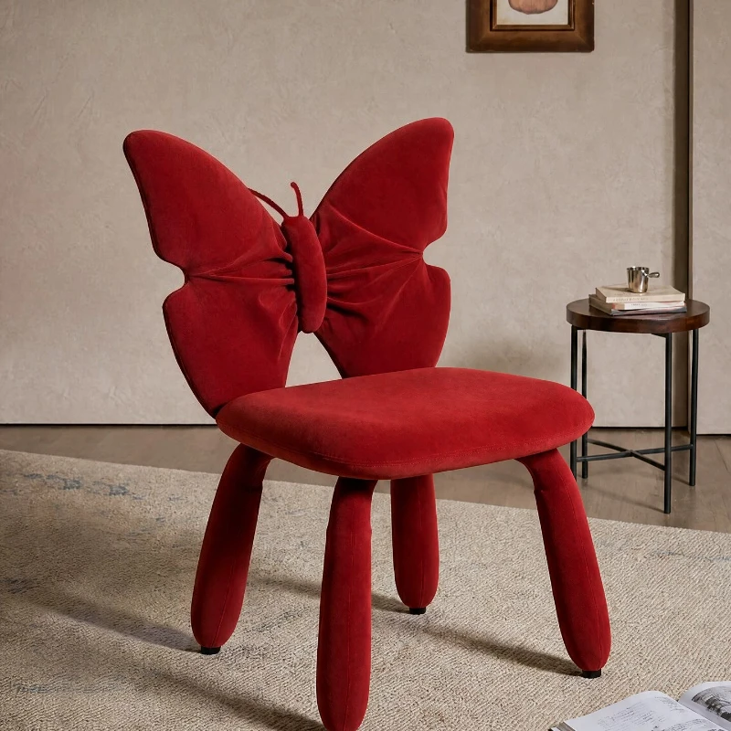 Designer creative modeling makeup chair word sweet art single chair armless dining chair