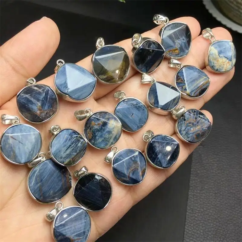 S925 Natural Peter Stone Satellite Pendant Gemstone Carved Fashion DIY Jewelry Accessories For Women Gift