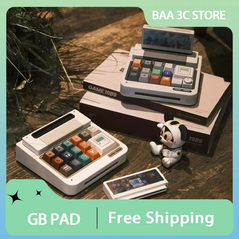 80Retros GB PAD Three Mode Numeric Keypad Bluetooth /2.4G Retro Game Console Styling Supports VIA Customization DIY Keyboard