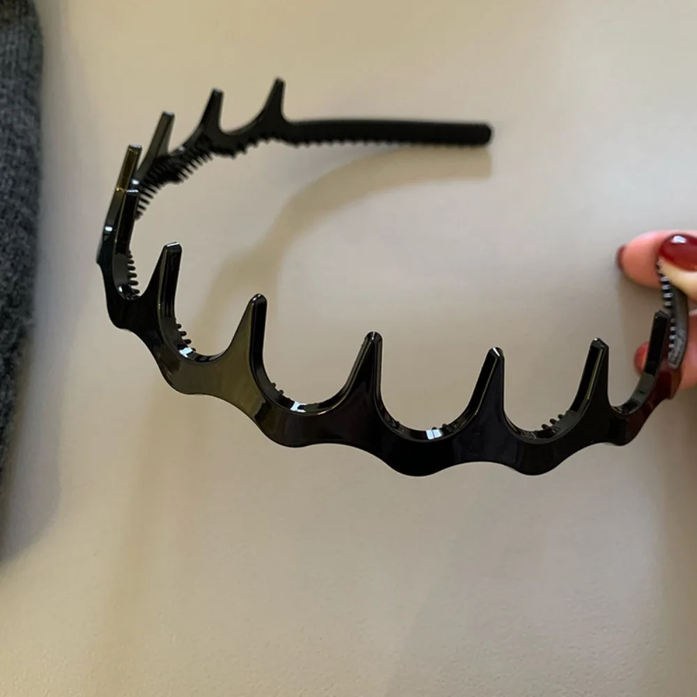1 Stück koreanische Haarbänder mit dicken Wellen und Zähnen, rutschfeste High-Crown-Hoops, Haar-Accessoires zum Waschen des Gesichts für Frauen – Detail 5