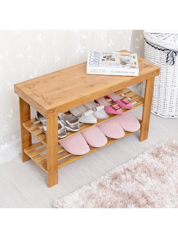 

Creative multi-layer shoe rack economical dust-proof assembly simple household storage storage shelf bamboo shoe cabinet