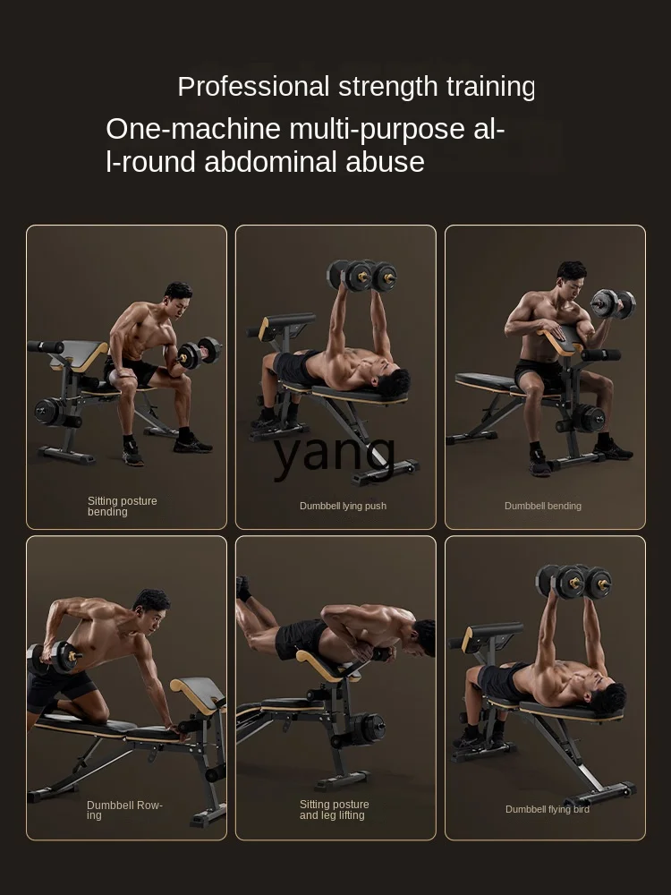 Yhl Dumbbell Stool Home Shepherd Stool Fitness Sit-up Abdominal Muscle Chair Men's Professional Adjustable Press Bench