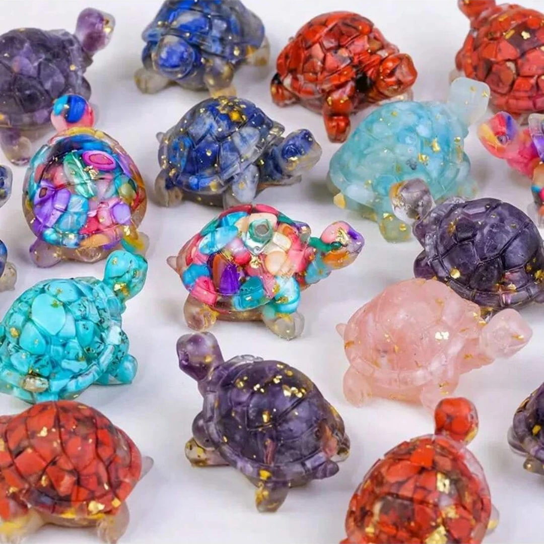 1pc Crystal drop glue turtle jewelry, Crystal turtle crafts, crystal gifts, interior decoration ornaments