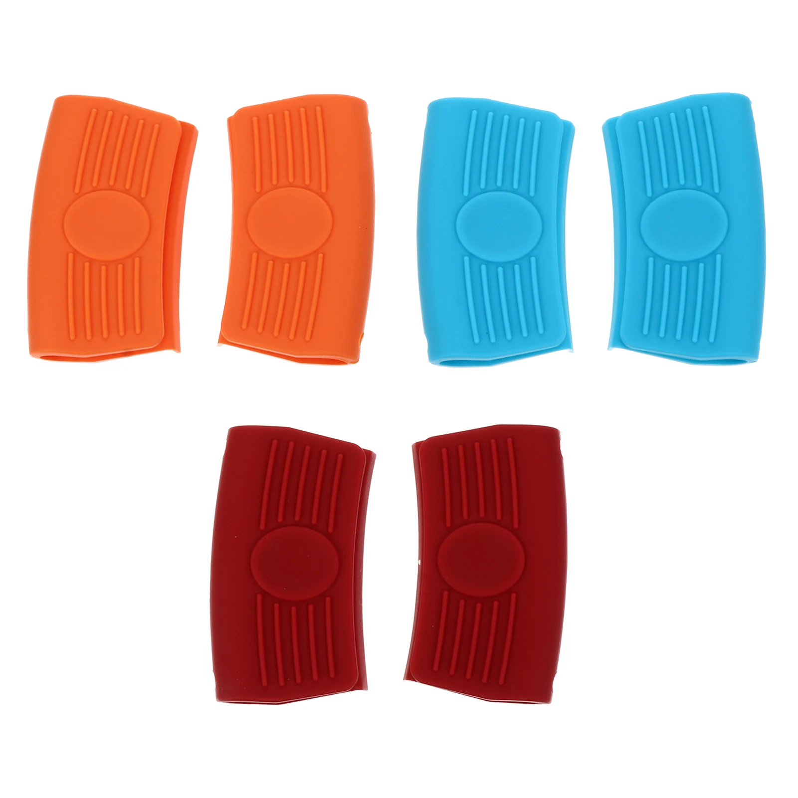 

3Pair Heat Insulated Pot Grip Silicone Assist Handle Cover Non-Slip Hot Handle Sleeve for Cast Iron Pan Protection