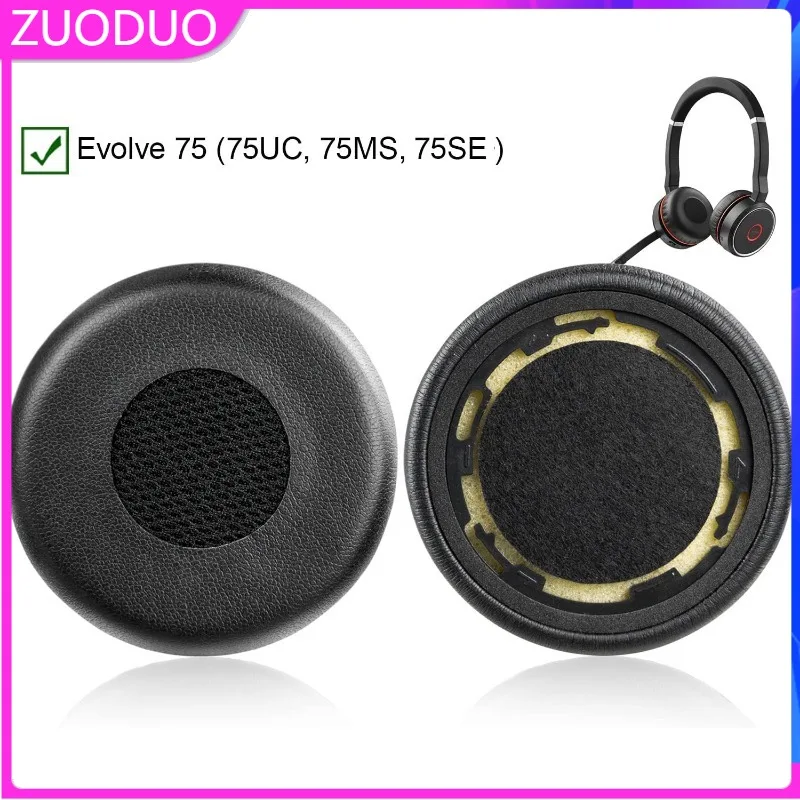 

Replacement Ear Pads For Jabra evolve 75 75+ Headphone Accessories Earpads Headset Ear Cushion Repair Parts Foam