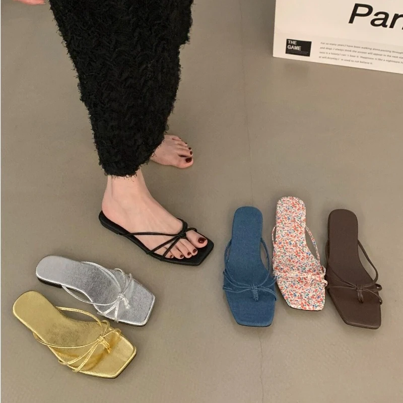 

Summer Flip Flop Women's Clip Toe Flats Slippers Comfort Slip On Beach Vacation Slides Casual Dress Street Style Shoes