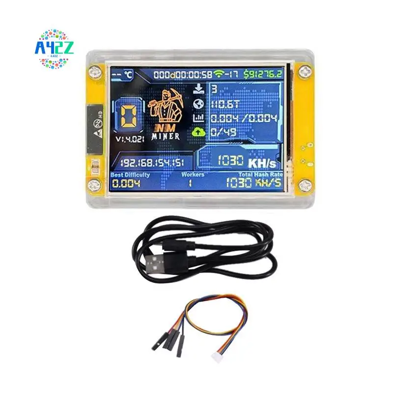 

A42Z-1030KH/S Nmminer Nerdminer Upgraded Harshrate 2.4 Inch Smart Display Bitcoin Crypto Solo Lottery Miner Nerdminer