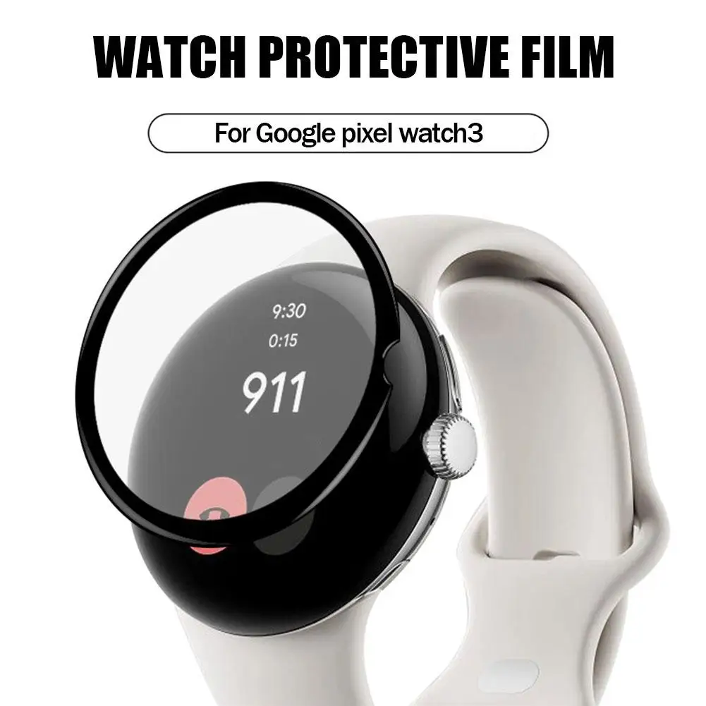 อุปกรณ์ป้องกันหน้าจอสำหรับ Google Pixel Watch 3ฟิล์มยืดหยุ่น41มม. 45มม. ชัดเจนแบบ HD นิ่มกันแผ่นฟิล์มกันรอยสำหรับอุปกรณ์เสริมสมาร์ทวอท์ช J0I0