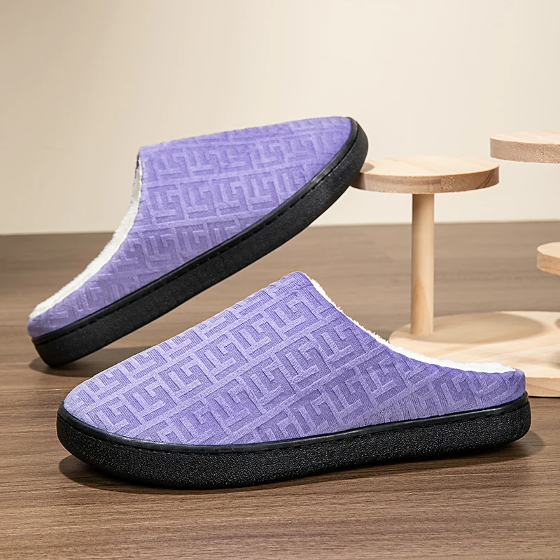 

YRZL Winter Slippers for Men Thermal Warm and Non-Slip House Shoes Indoor Outdoor Comfortable Lightweight Slip On Mens Slippers