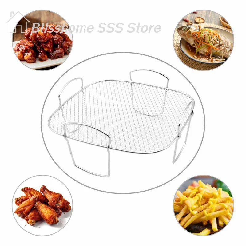 【S】Multifunctional Roasting Rack Compatible Airfryer Dehydrator BBQ Rack Steamer Roasting Cooking Tools for Air Fryer Ac