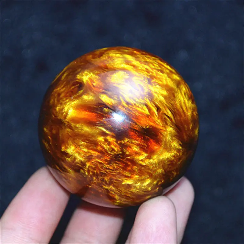 Creative Fine Genuine Golden Black Coral Sea Willow cure the handball Ball 50MM