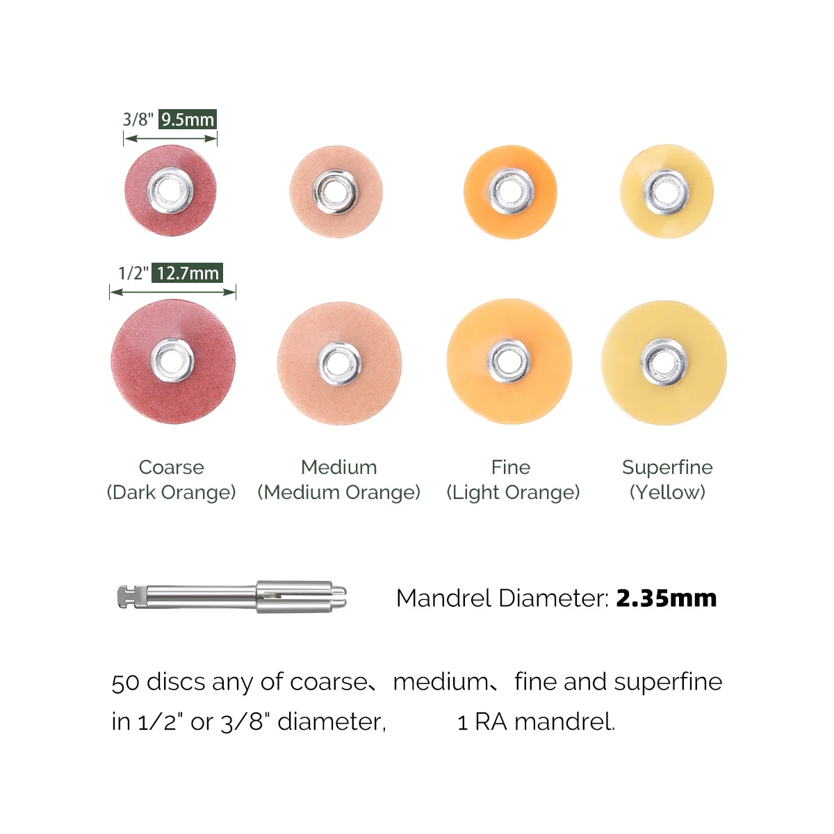 100pcs AZDENT Dental Finishing and Polishing Discs Dentistry Polisher for Composites Ceramics and Glass Ionomer Restorations