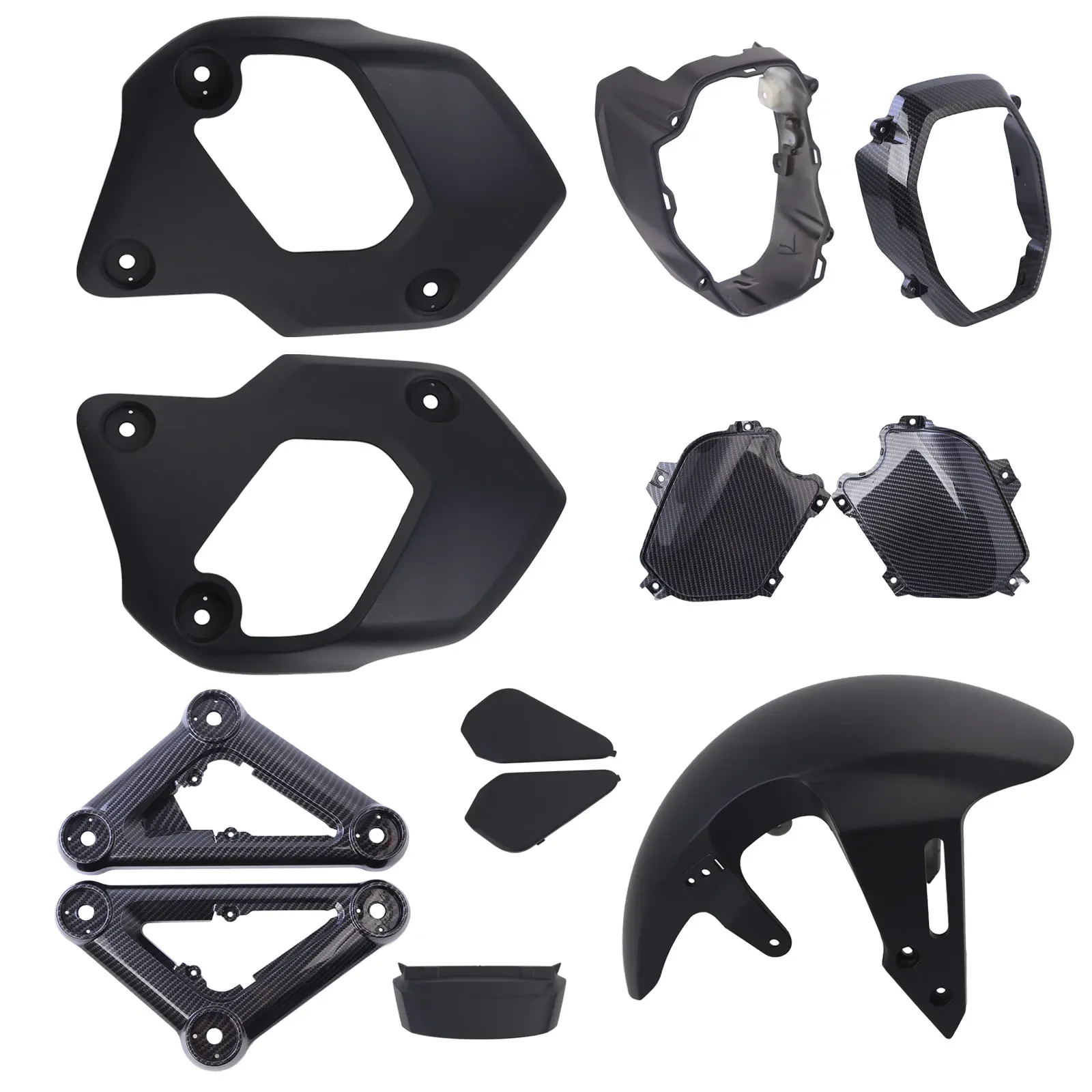 Motorcyle Fairing Kit in ABS Material Compatible with 2021-2024 Honda Grom Msx 125 SF,Matte Black Color
