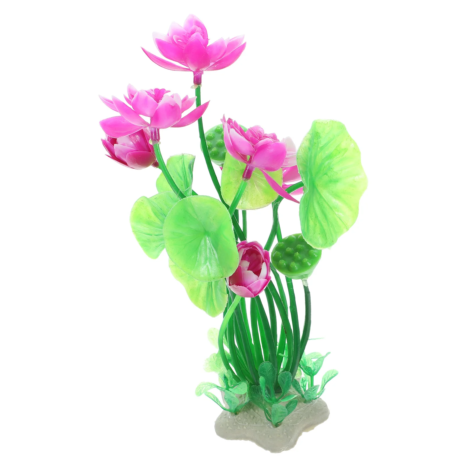 

Plastic Fake Lotus Aquarium Decoration Artificial Fish Tank Plant Landscaping Aquarium Lotus Decoration Fish Tank Decor