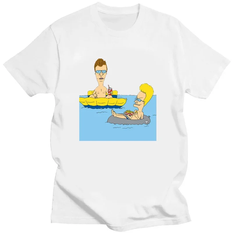 Funny Humor Short-sleev Male Clothing Creativity Novelty TeeTops Swimming Beavis and Butthead Men Tshirt Summer Fashion T Shirt