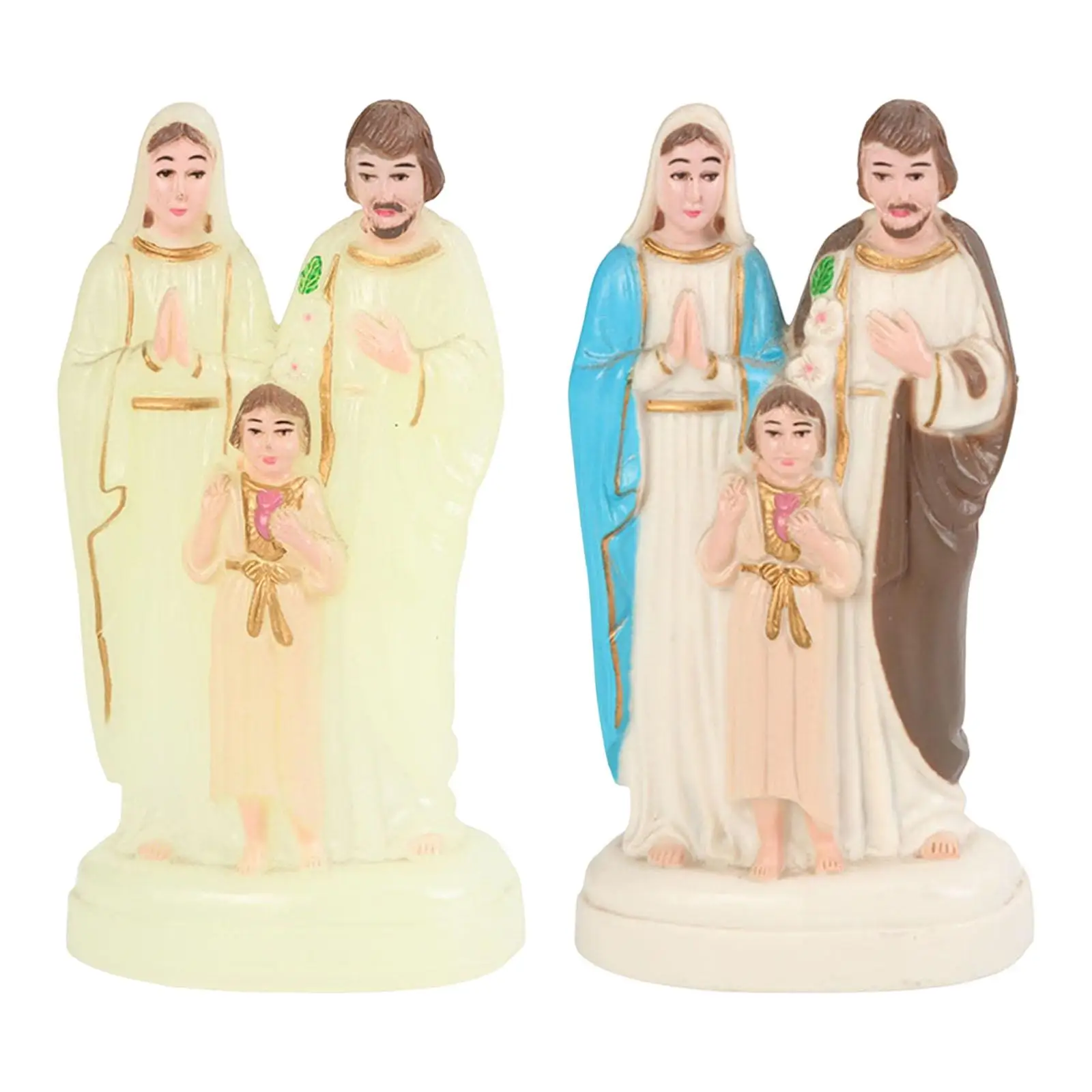 Holy Family Statue Religious Figurine Jesus Mary Joseph Crafts for Office