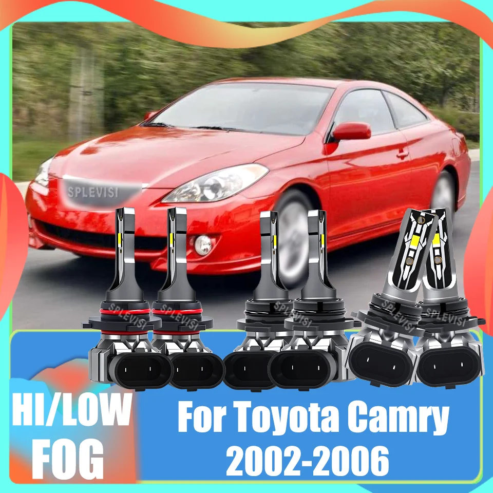 

Safety Headlight with Fog Light Set Car Light 300% Brighter Chips 9005 9006 Combo For Toyota Camry 2002 2003 2004 2005 2006