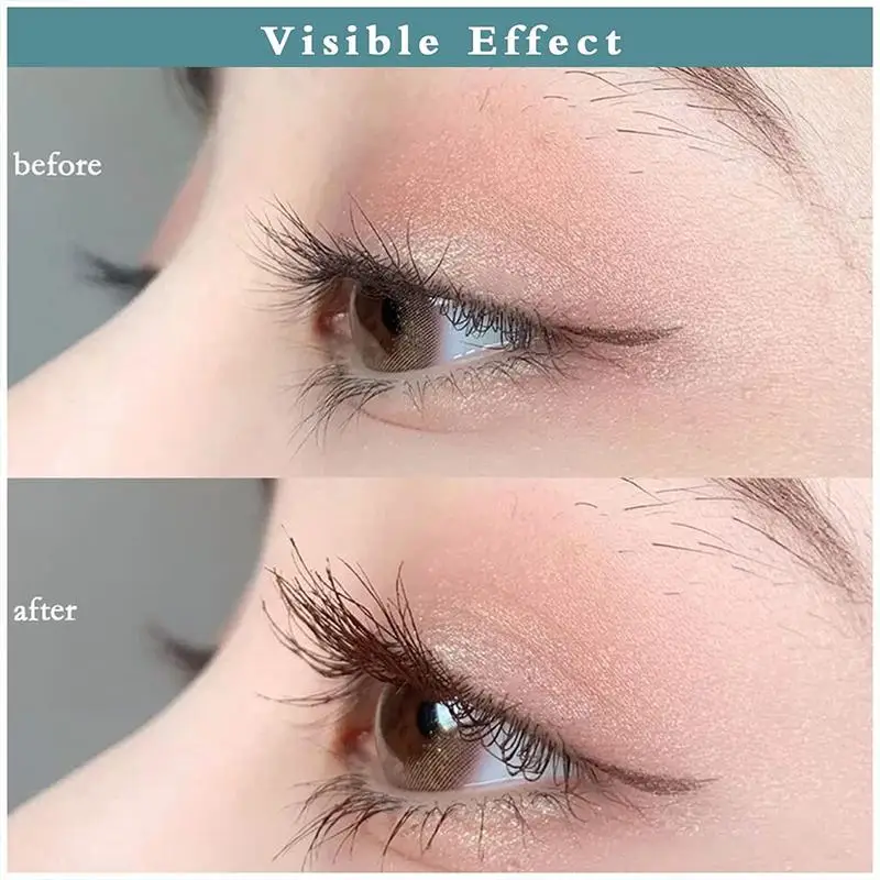 3D Curling Eyelash Iron Mascara Natural Long-lasting Eye Makeup Mascara No Smudge For Office Dating Daily Life