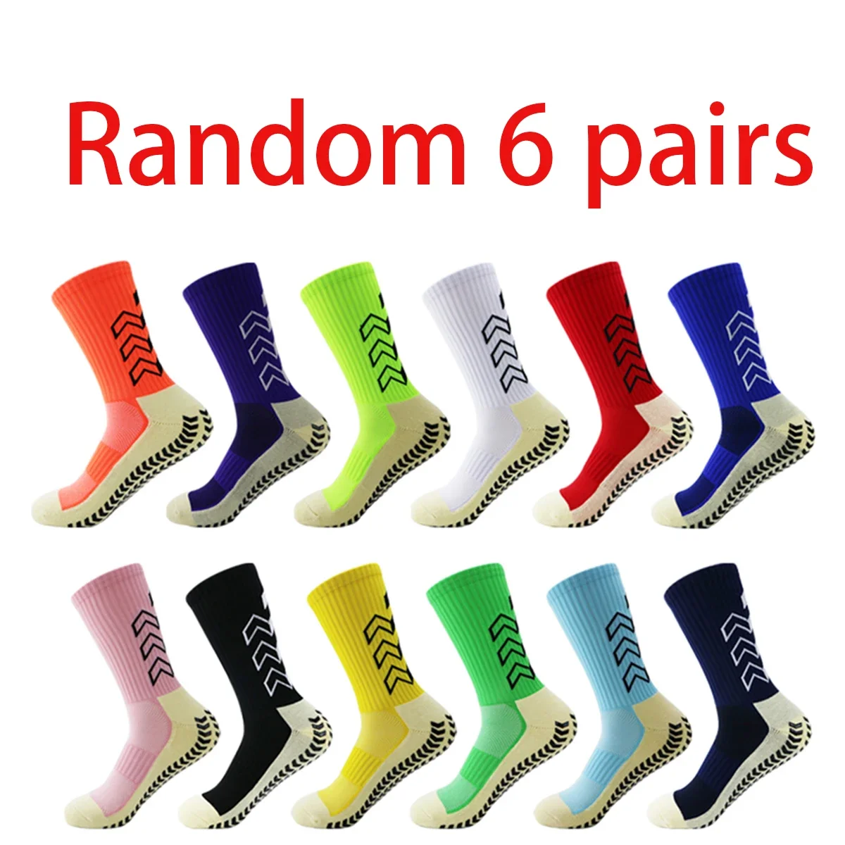 

6 pairs of socks that go well with men in spring and summer, long-sleeved sports basketball anti-odor stockings