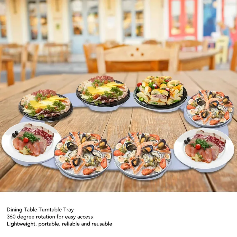 

Tabletop turntable 360-degree rotating tray ° Reusable portable rotating food organizer tray
