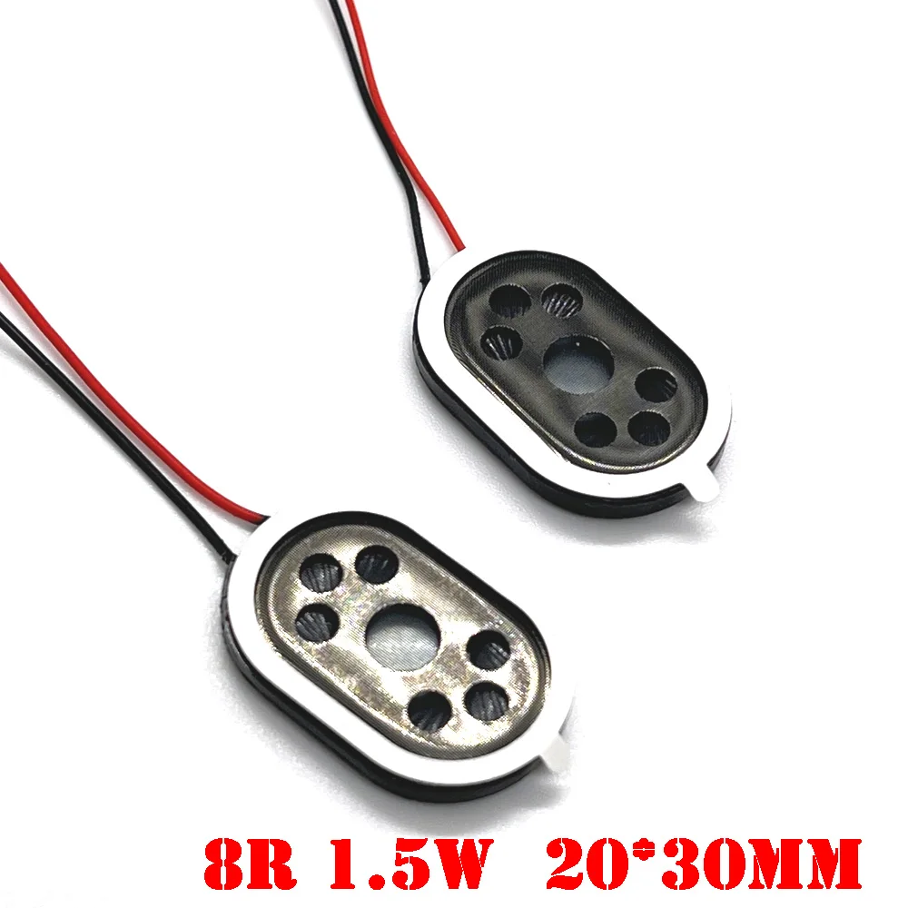 1pc New 8ohm 1.5W Electronic Dog GPS Navigation Speaker 8R 1.5W 2030 20*30*4mm With Cable Terminal For Electronic Equipment