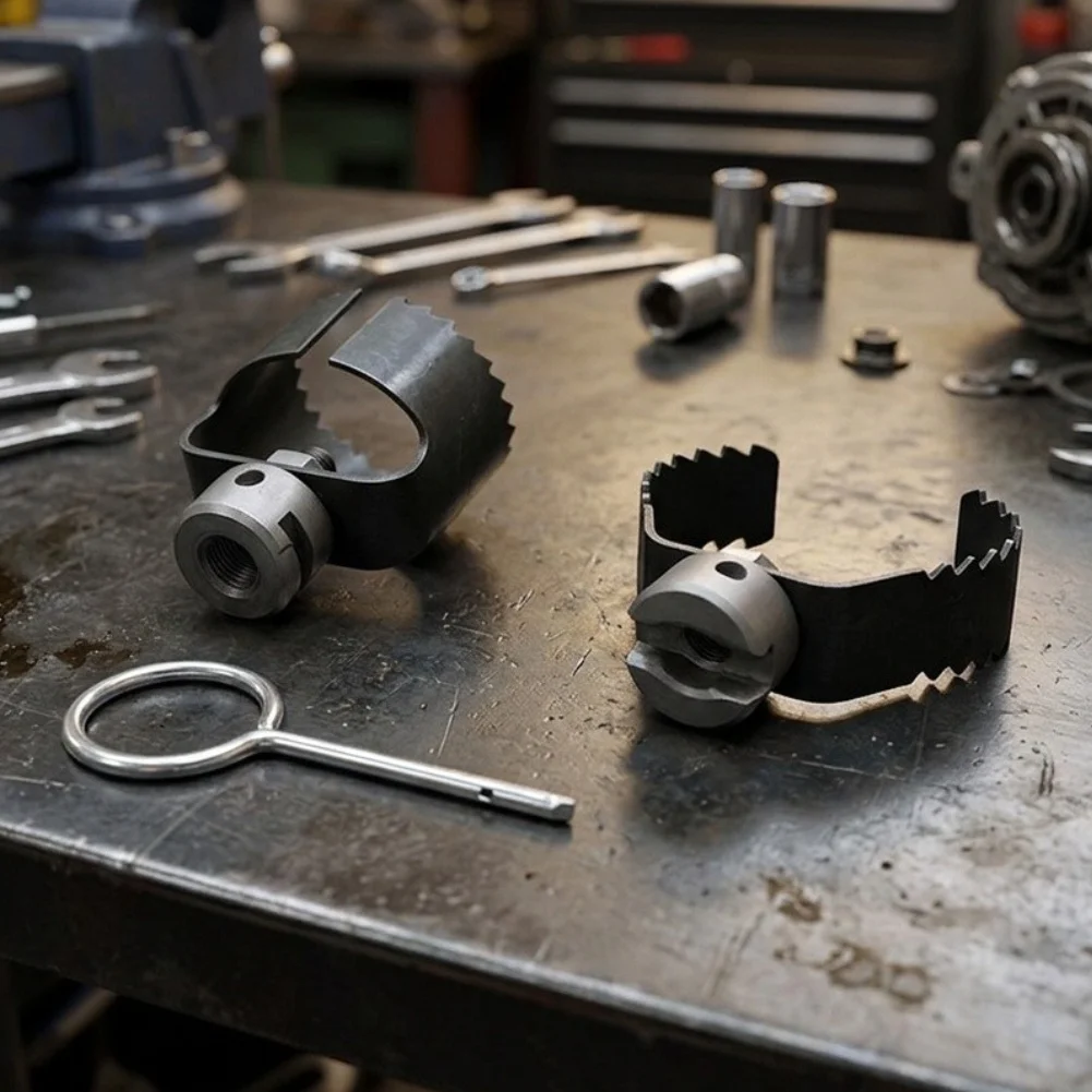 Drain Snake Heads Drain Auger Set High-strength Steel Precision Machined For Stubborn Blockages For 4-8 Inch Pipes