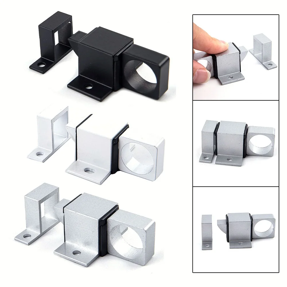 1pc Self-Closing Door Bolt Latch Aluminum Alloy Latch Lock For Home Office Security Latch Hardware Accessories