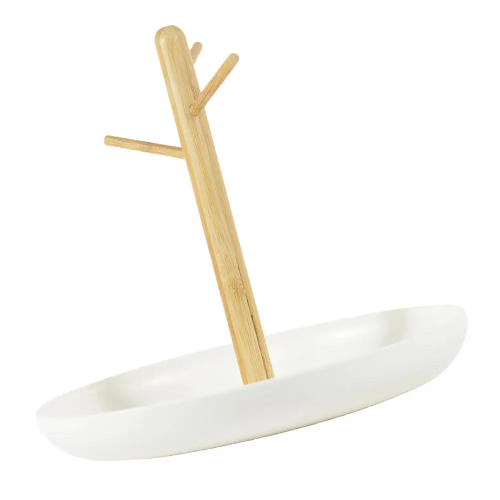 

1 шт. белая подставка для украшений, компактная подставка для ключей, настольное украшение для дома, спальни, ванной комнаты, держатель для серег и колец