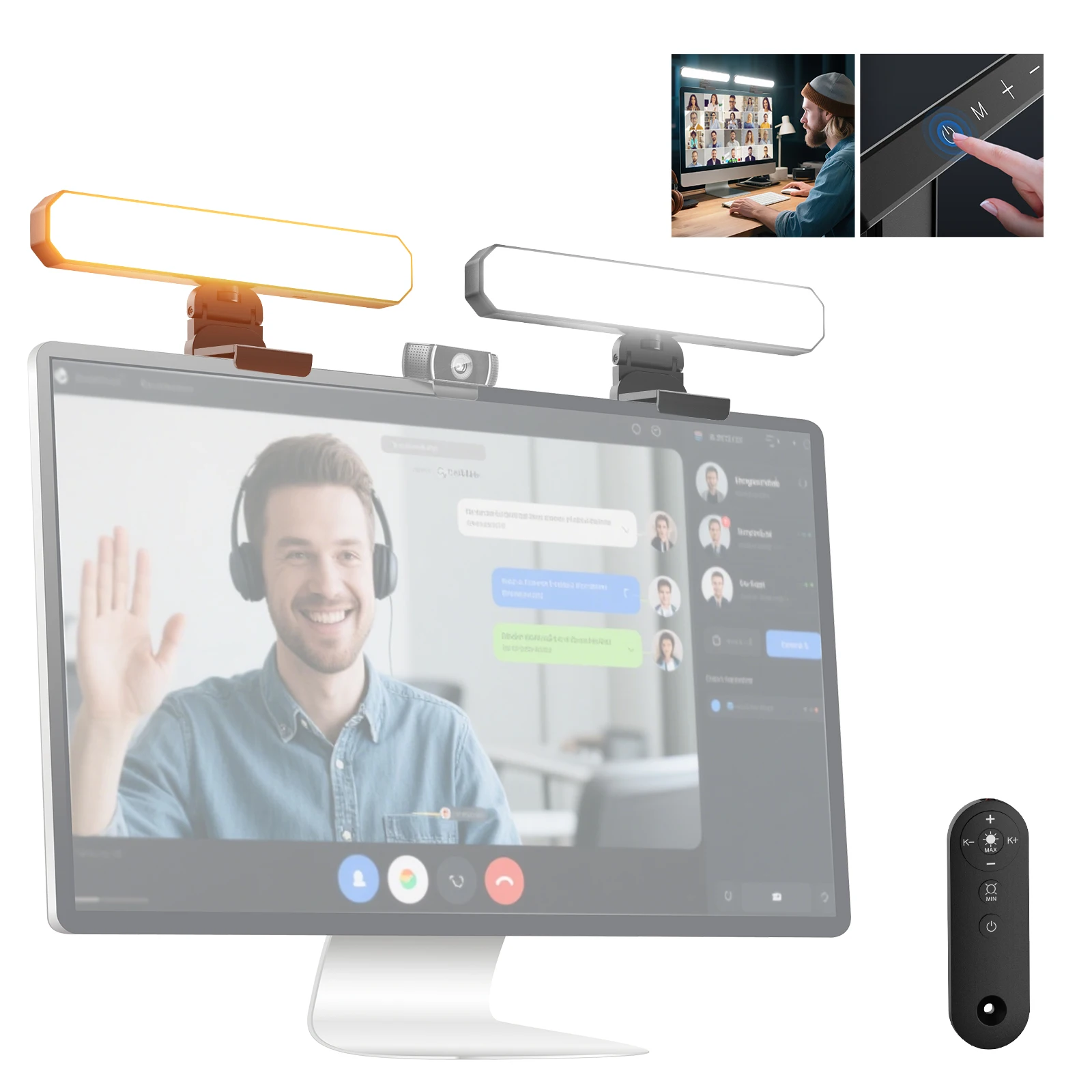 neewer-ベーシック-12w-デュアルモニターライトバー-スタンド付き、ホームオフィスビデオ会議照明デスクコンピューターラップトップ用ledランプ