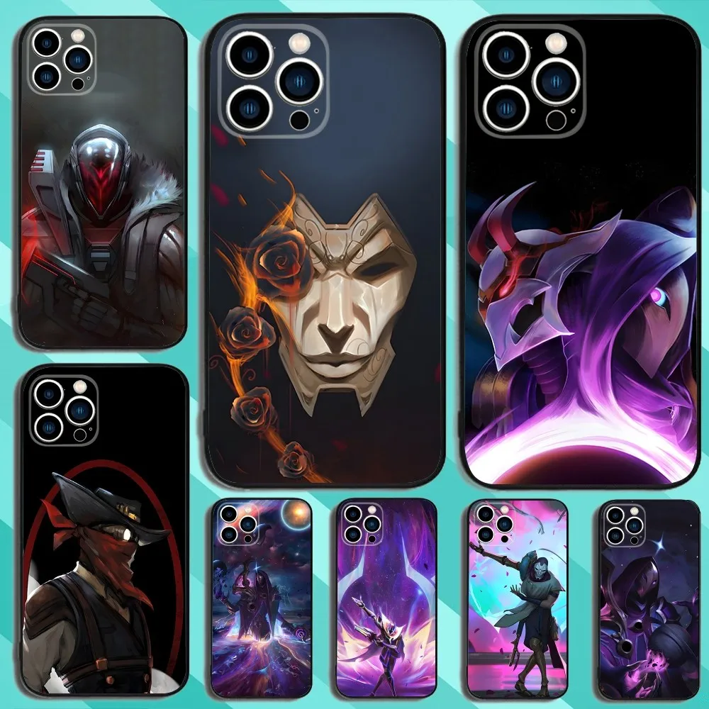 L-LOL K-Khada Jhin Virtuoso Phone Case For iPhone 16,15,14,13,12,11,Plus,Pro Max,XS,X,XR,SE,Mini,8,7 Soft Silicone Black Cover