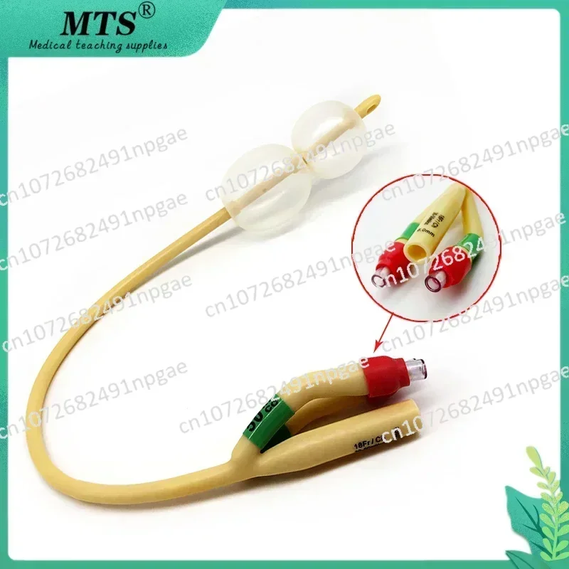 MTS 1pcs Latex foley catheter 3 way double balloon silicone coating urinal for men urinal female incontinence urinary catheter