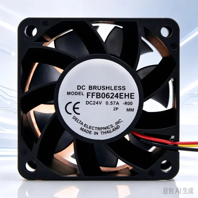 Replacement Fan for Delta FFB0624EHE 24V 0.57A 60mm 3-Wire 2