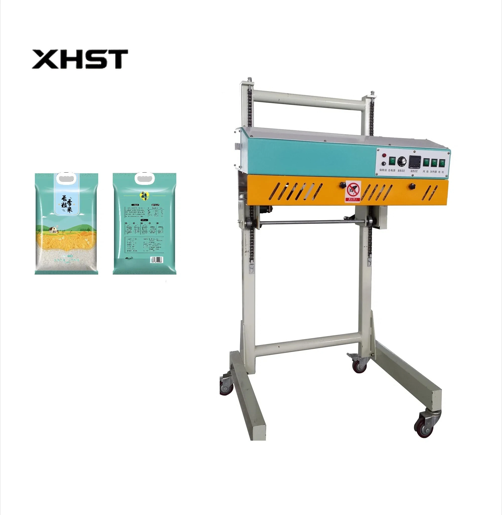 FRYC-1100B Electric High-Speed Automatic Plastic Bag Sealer Dual-Channel Heat Sealing Adjustable Temp Control Chemical