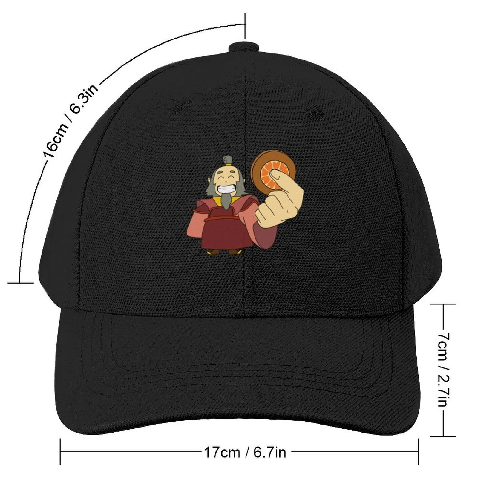 Uncle Iroh Pai Sho White Lotus Tile Avatar the Last Airbender Kawaii Chibi Baseball Cap Luxury Cap Women's Men's