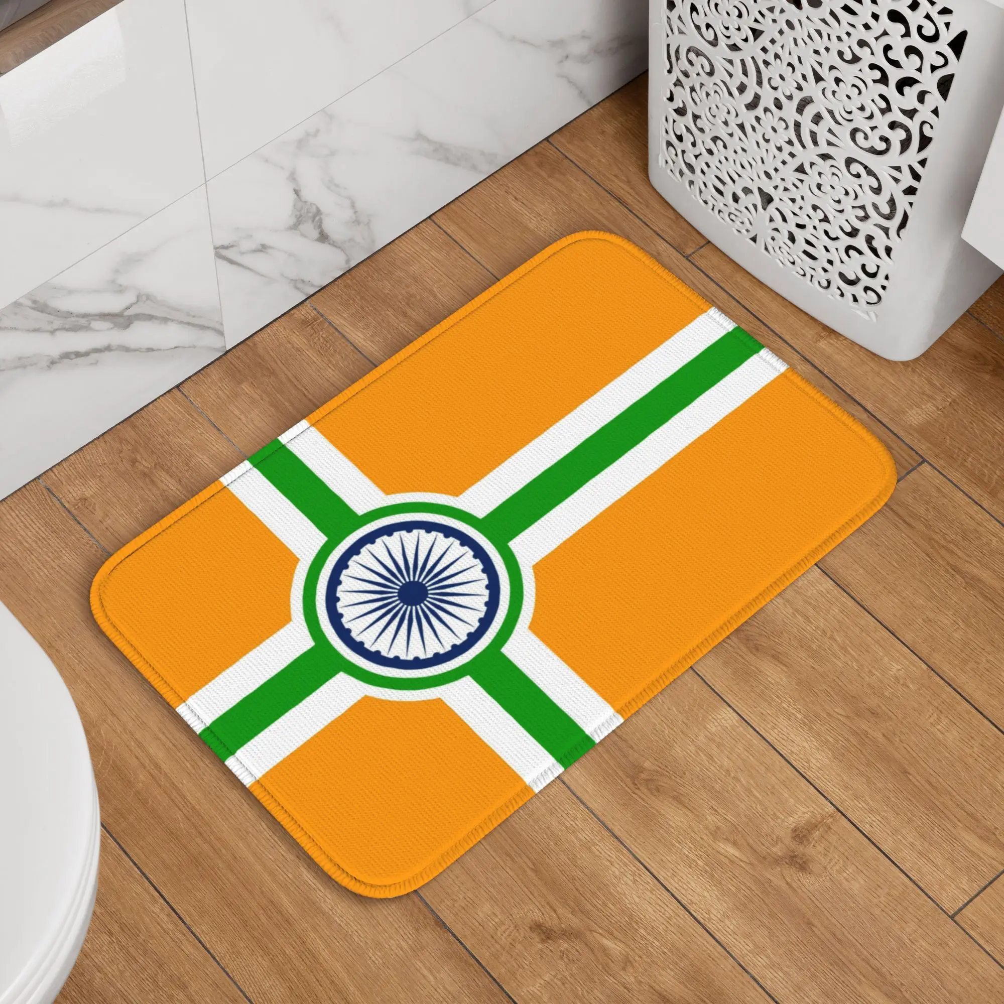 Custom Indias Patriotic Door Floor Kitchen Bath Mats AntiSlip Outdoor Flag Of Indias Doormat Bedroom Balcony Entrance Carpet Rug