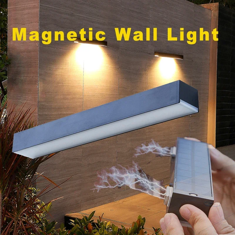 

Magnetic Solar Wall Light Outdoor Lights Waterproof Courtyard Garden Decoration Lighting Induction Solar Wall Lamp Outdoor Light