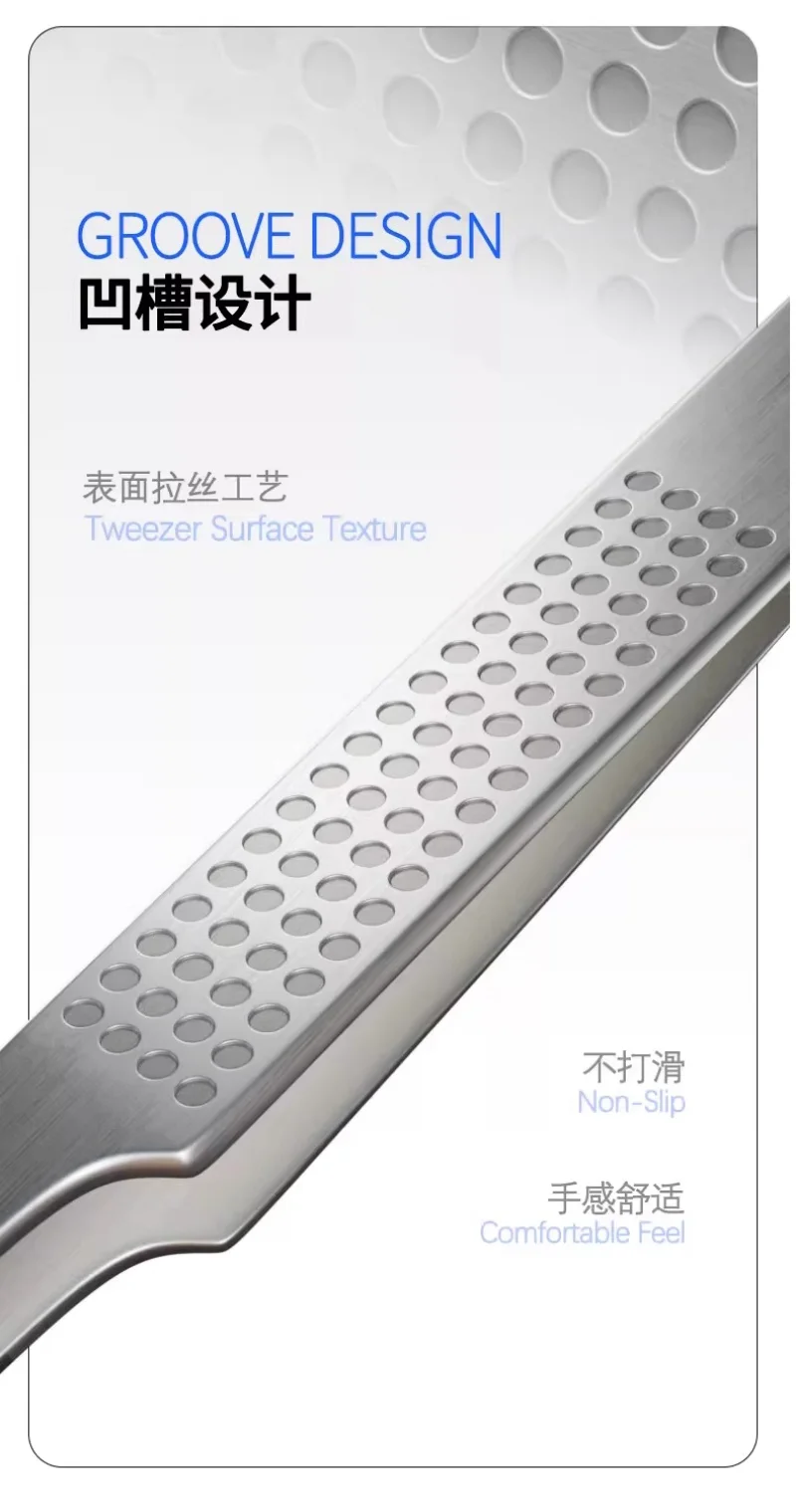 Pinzas mecánicas de posicionamiento de estaño Aax-17 para una sujeción precisa de alambre de estaño, antideslizantes y resistentes al desgaste, fabricadas en acero inoxidable