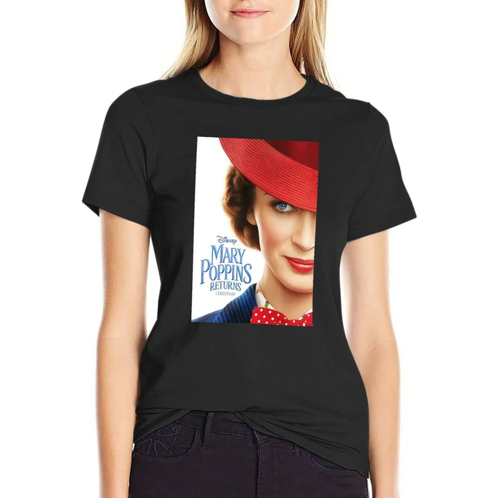 

Mary Poppins Returns (2018) T-Shirt graphics tops Short sleeve tee lady clothes Women's tops