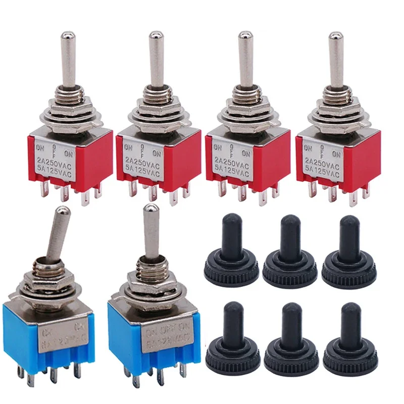 2 szt. ON OFF ON przełączniki miniaturowy przełącznik dwupozycyjny jednobiegunowy podwójny rzut Mini wodoodporna nakładka mikro elektroniczne gadżety kontakty