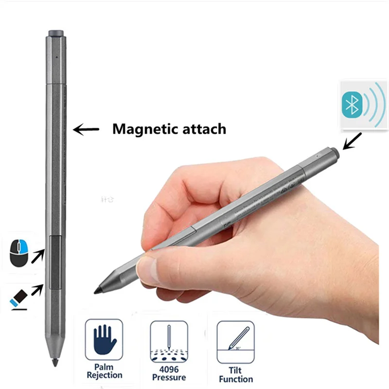 NNR-Active Pen 4096 Levels Bluetooth Stylus Pen for Ideapad Flex 5 5I 6 14 15 D330 C340 Laptop