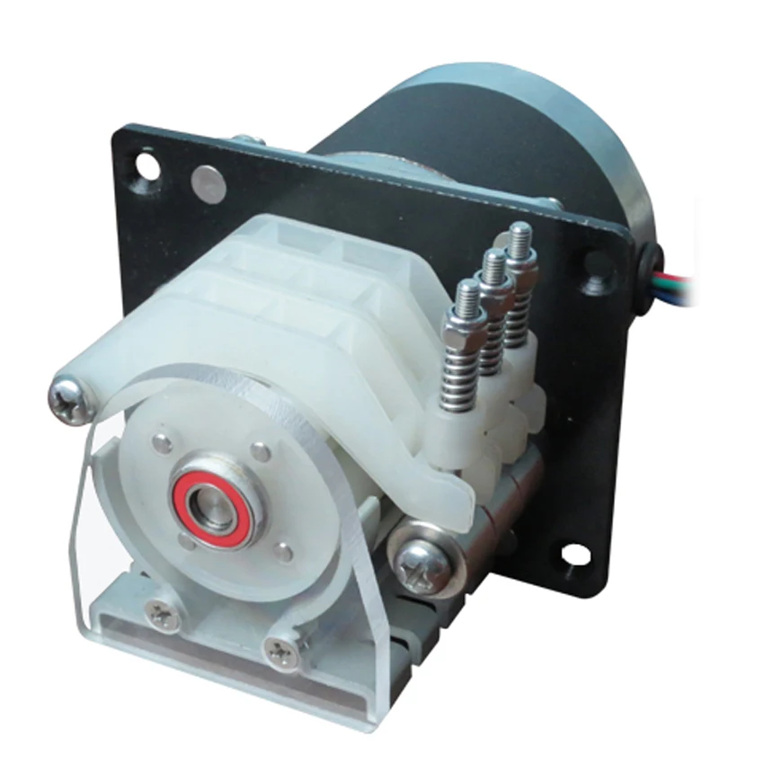 Lead Fluid three channels OEM peristaltic pump :DW10-3 pump head+stepper motor