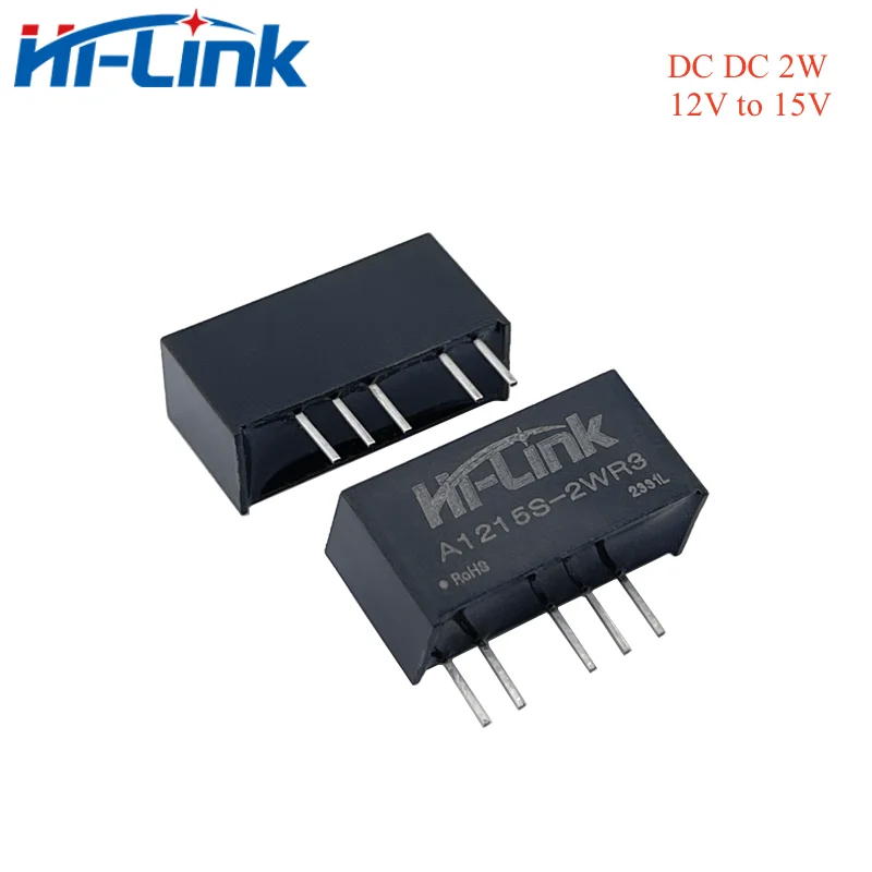 2pcs/lot Hi-Link DC DC A1215S-2WR3 2W 12V to 15V 67mA Power Supply Module Dual Output Intelligent Converter A1205S A1224S mini