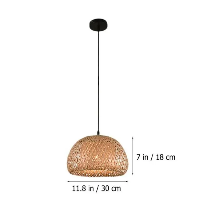 

Handmade Bamboo Retro E27 Ceiling Lighting Pendant Cafe Bar Living Room Garden Restaurant Kitchen Decoration