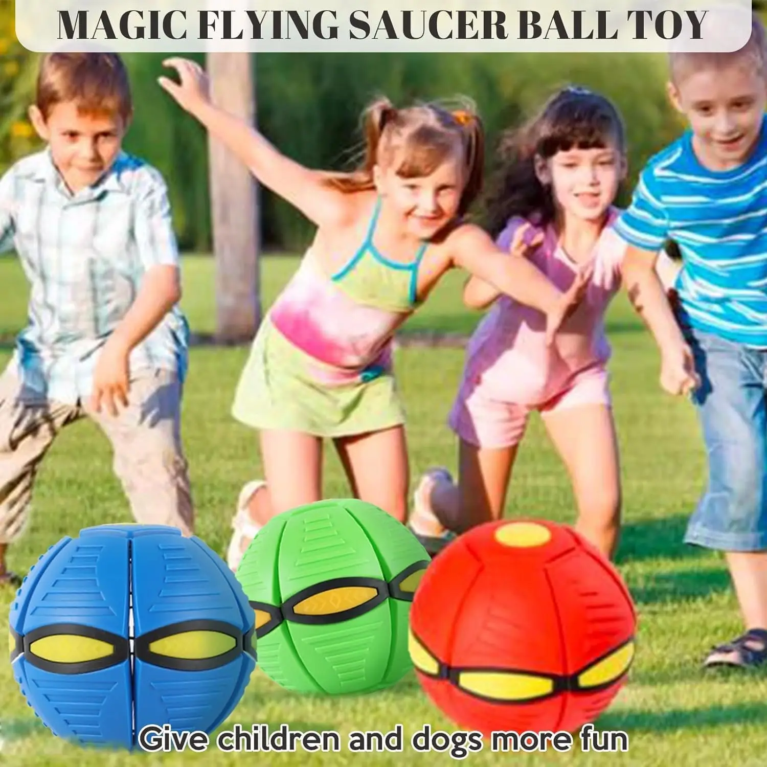 Flying Saucer Bouncing Ball Is A Durable Elastic Fun Dog Pet Toy Suitable for Outdoor Activities Exercise Parent Children Toy image 2