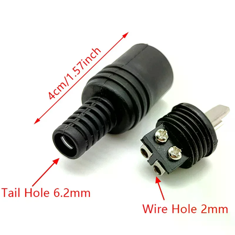 Welding free old amplifier speaker T-plug 2-core speaker cable plug male and female plug socket