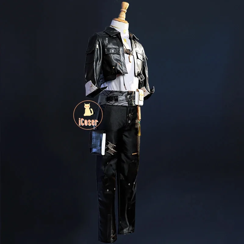 

aaa12 3Wuthering Waves Male Rover Cosplay Costume Wig Uniform Necklace Main Character Resonator Halloween Party for Women Men Pr